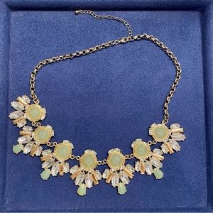 Vintage Green and gold tone statement necklace